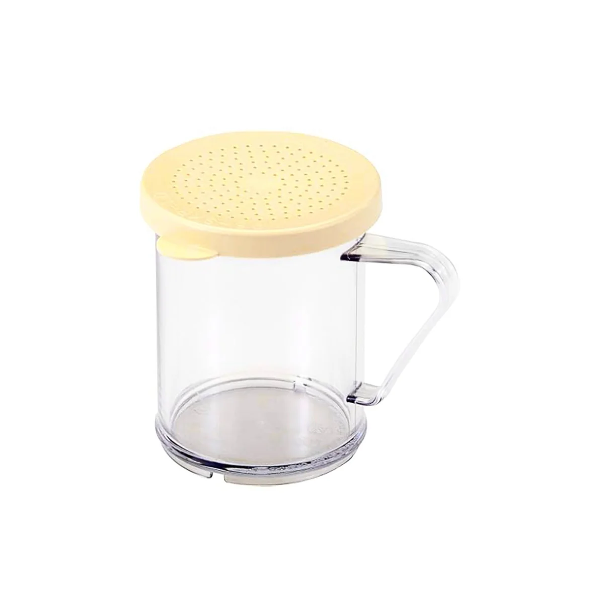 JW-SK280D,10 oz Shaker Dredge,Beige Lid,W/Salt&Pepper Lid,PE+PC - Chefcoca