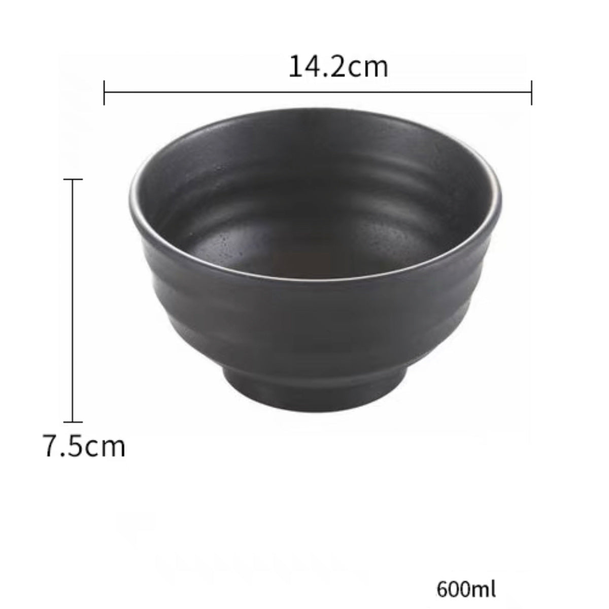 Matte Black Melamine Deep Bowl (JW1105/MS512,JW1107/MS513)