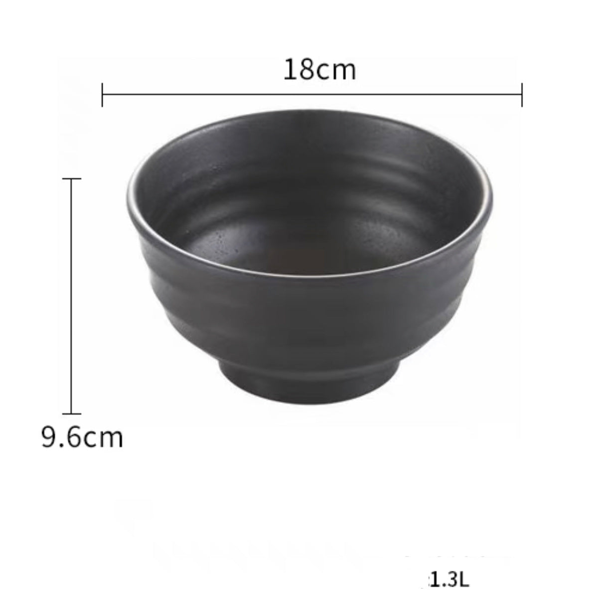 Matte Black Melamine Deep Bowl (JW1105/MS512,JW1107/MS513)