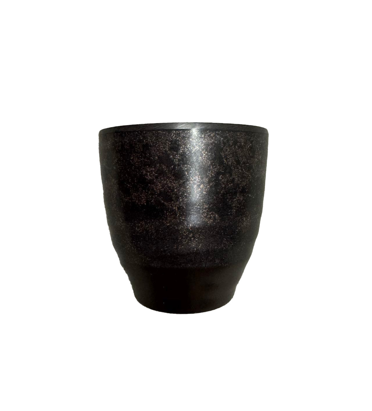 4" Melamine Dark Brown Tea Cup With Golden Dots (JW2024DB)