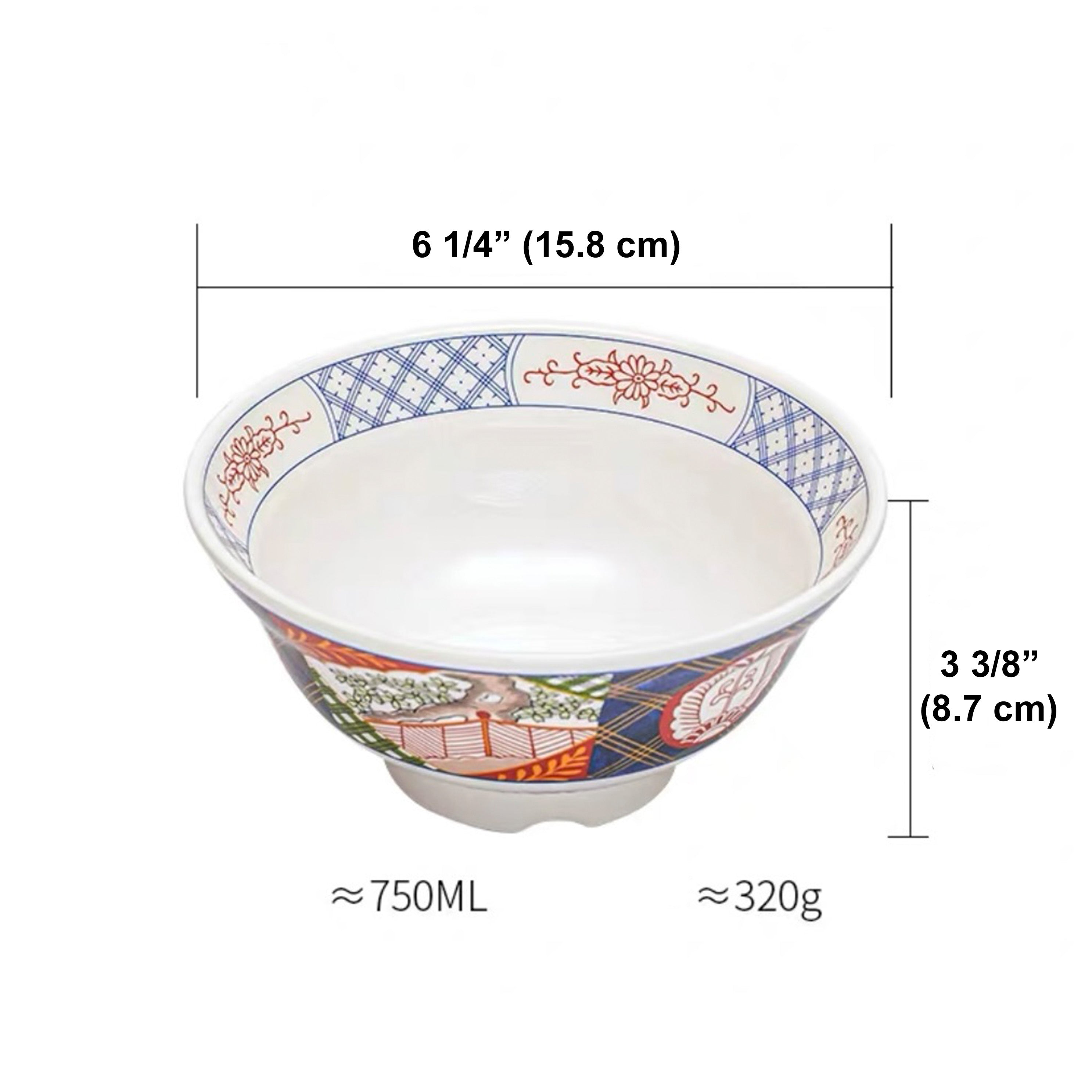 6 1/4" Dia Round Melamine Japanese Style Bowl (JYJ-001)