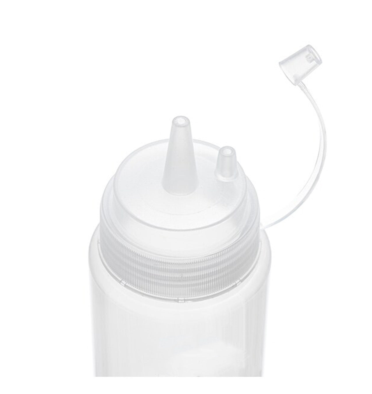 Bouteille souple de 24 oz avec couvercle - Blanc transparent