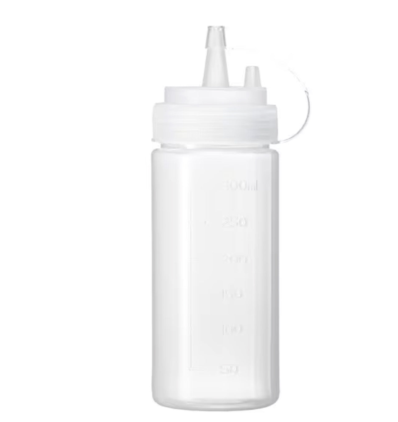 Bouteille souple de 24 oz avec couvercle - Blanc transparent