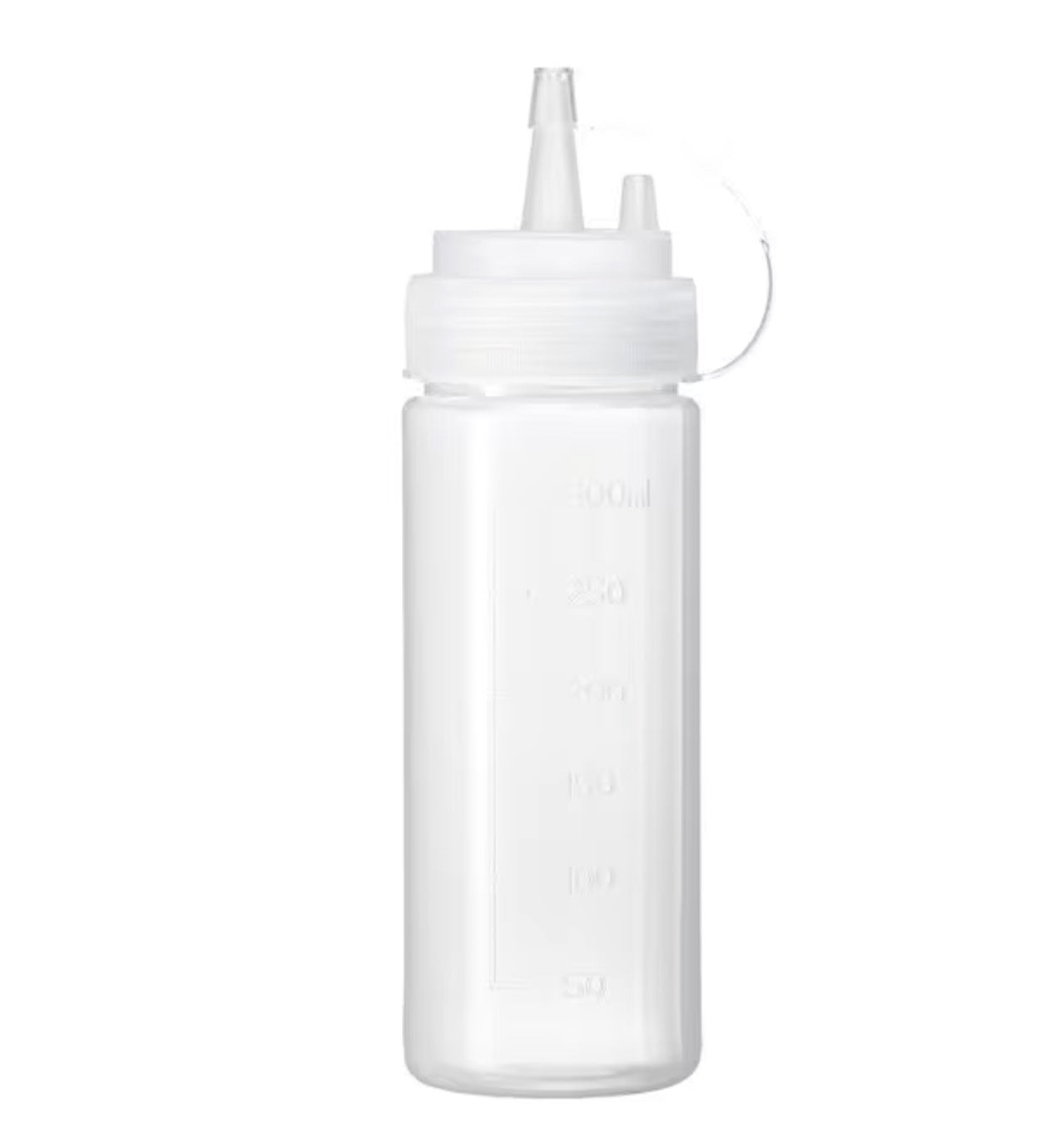 Bouteille souple de 24 oz avec couvercle - Blanc transparent