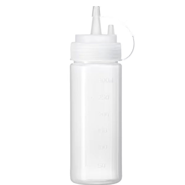 Chefco，300毫升/10盎司挤压瓶带盖-透明白色（JZP-001C） | Chefcoca