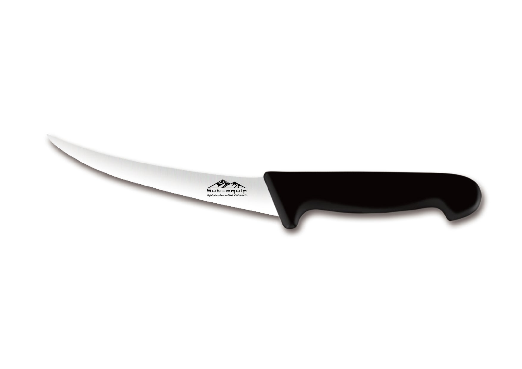 Sub-Equip High Carbon German Steel X50CrMoV15 alloy Boning Knife -6" Narrow Curved Blade (KP-63)