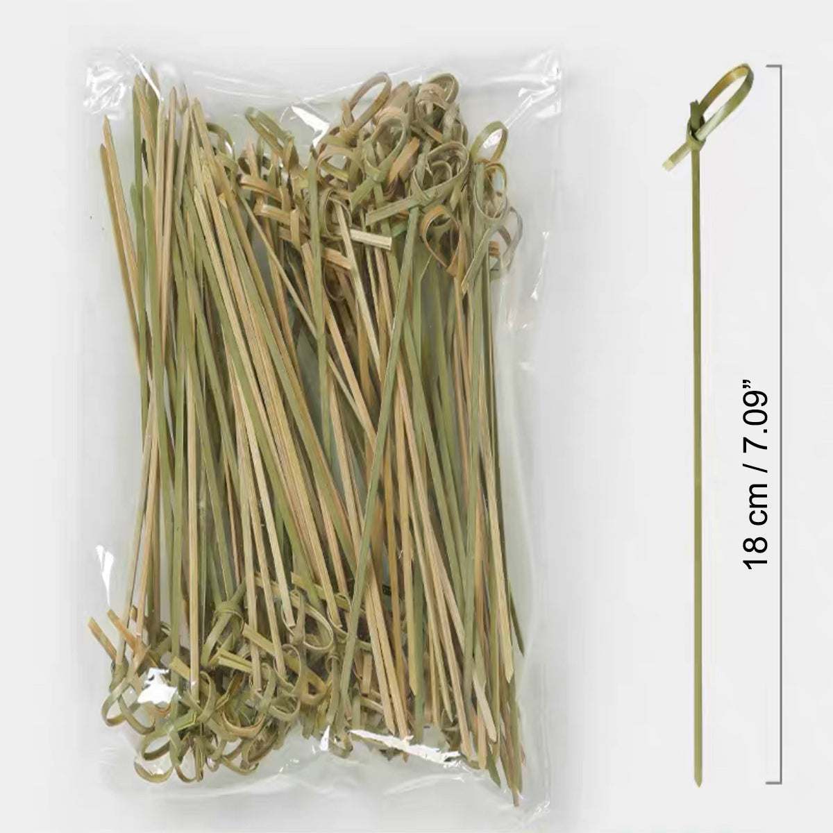 Knotted Bamboo Skewers 100 pcs/bag (9cm-18cm)