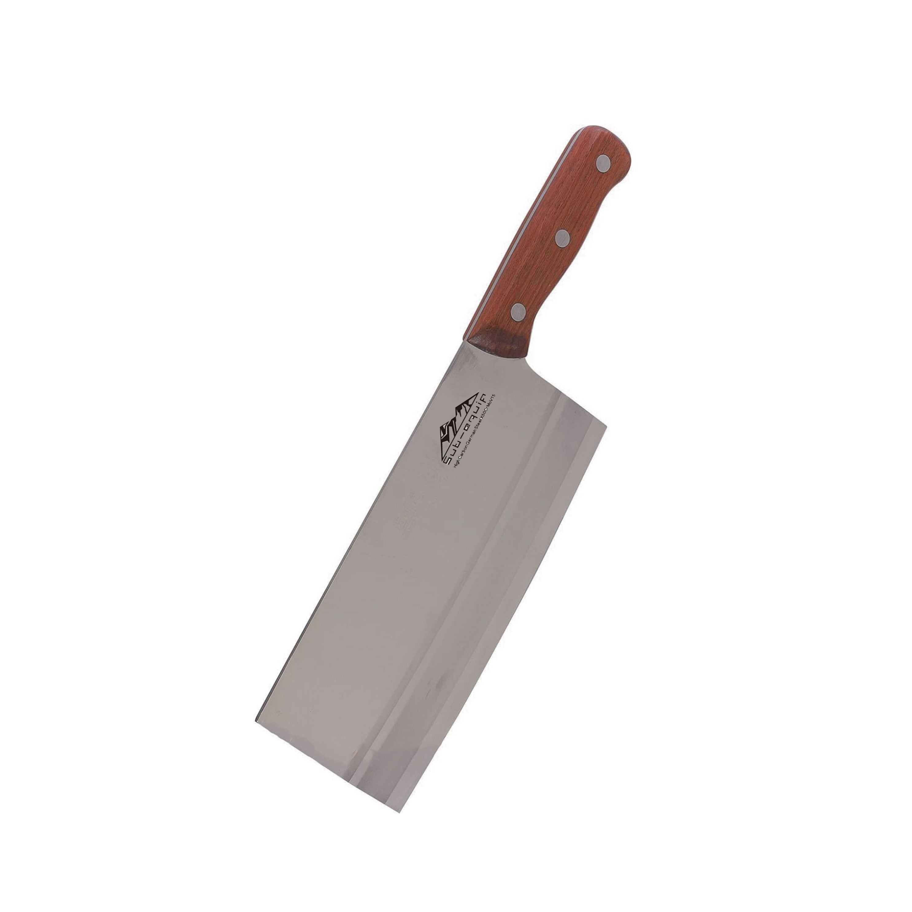 Sub-equip, Chinese Chef's Knife, high-carbon steel blade with wooden Handle (KC-794)