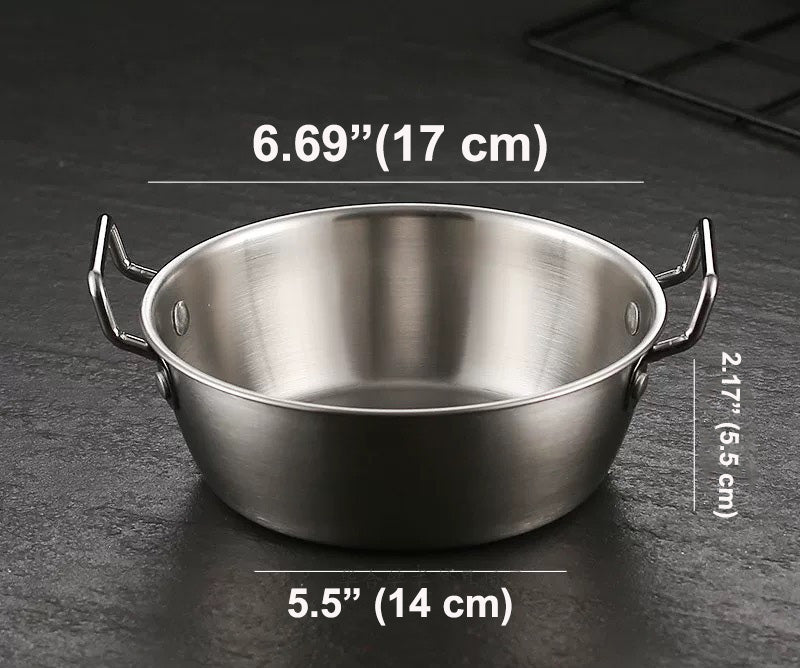 304 stainless steel Korean Style Bowl With Double Handles