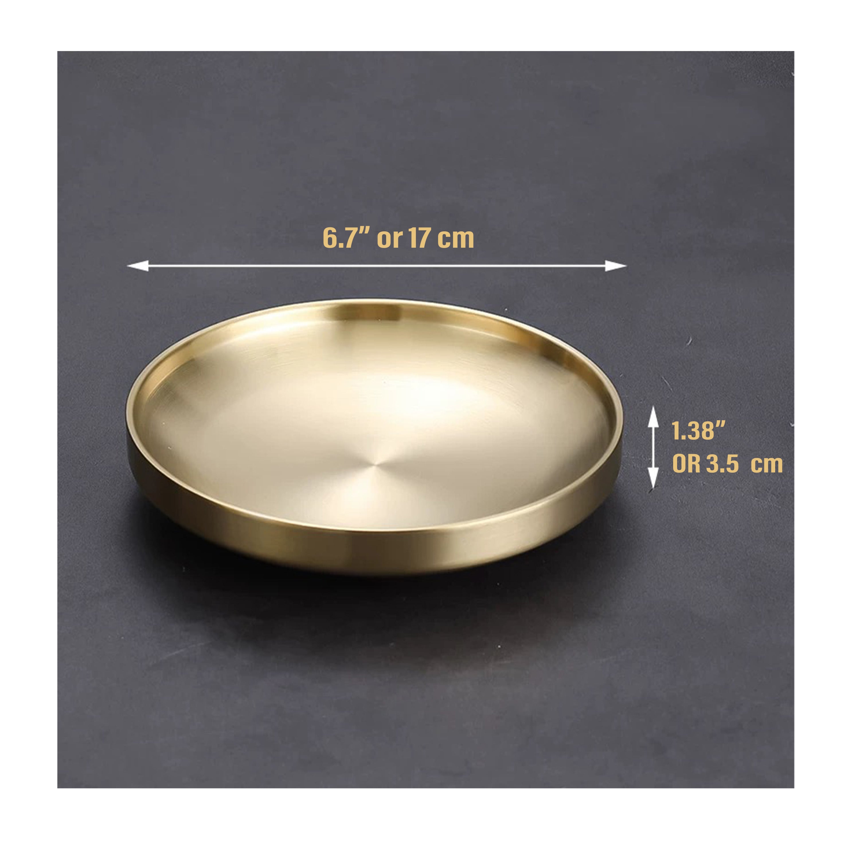Assiette creuse de style coréen en acier inoxydable 304 