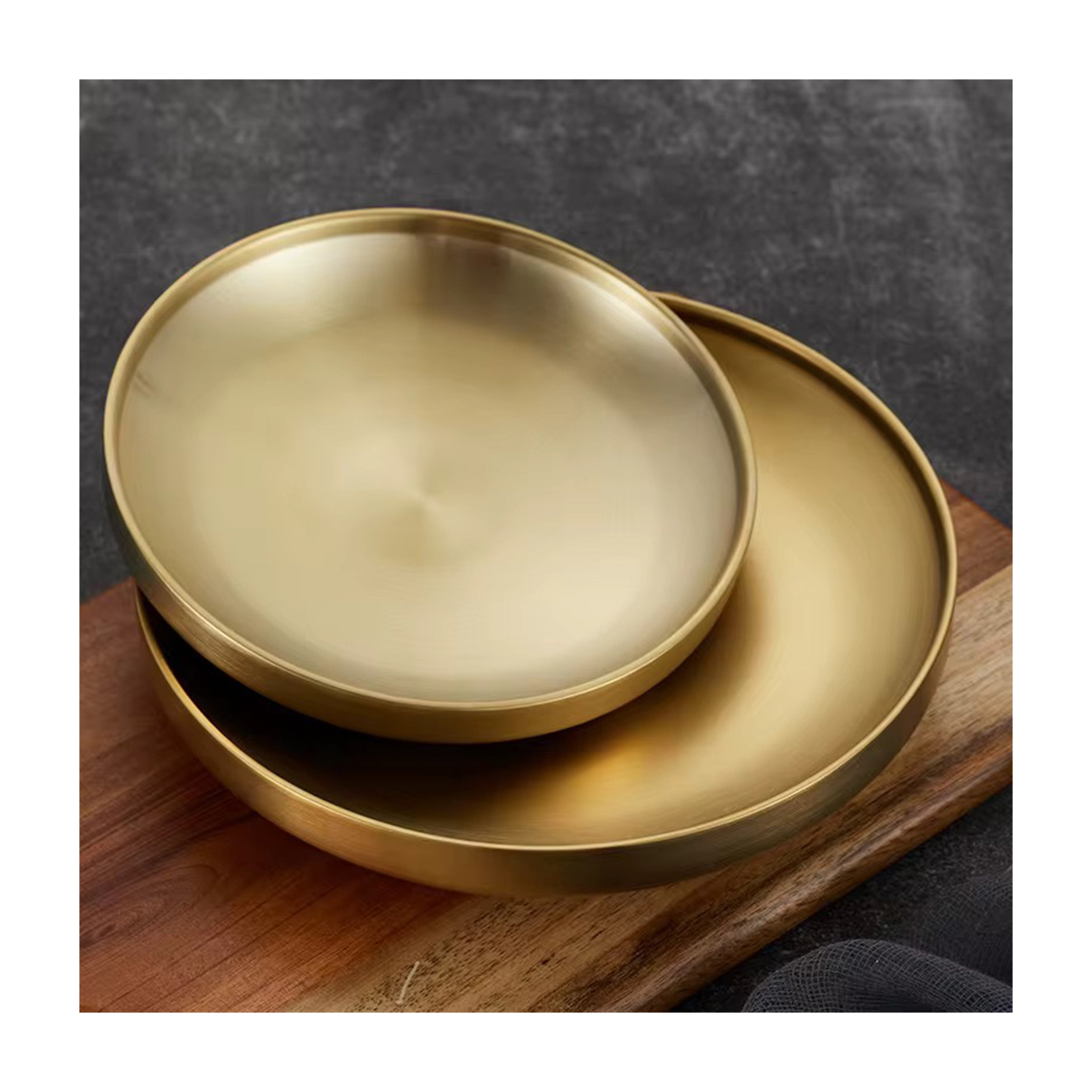 Assiette creuse de style coréen en acier inoxydable 304 