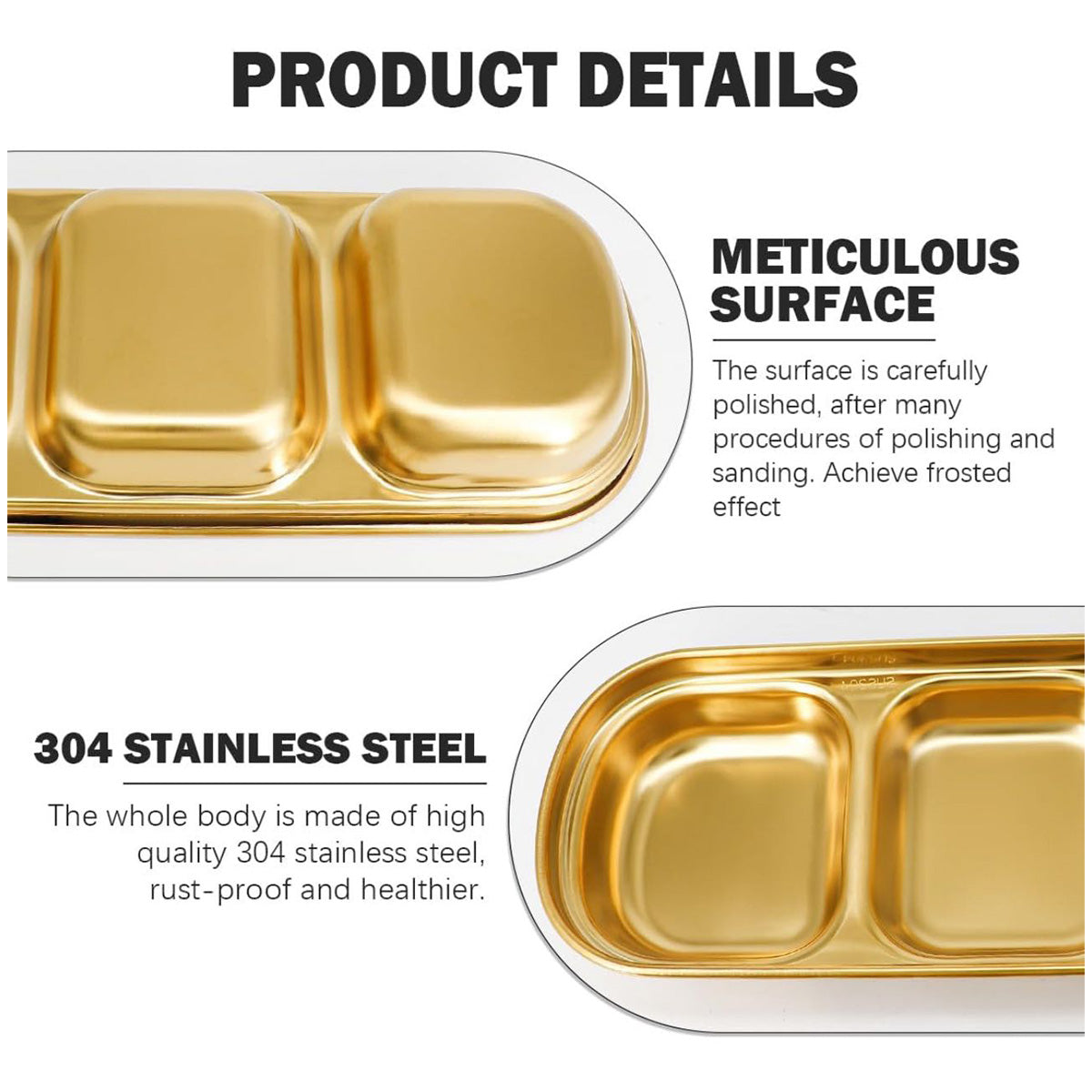 Stainless steel sauce dish-Golden