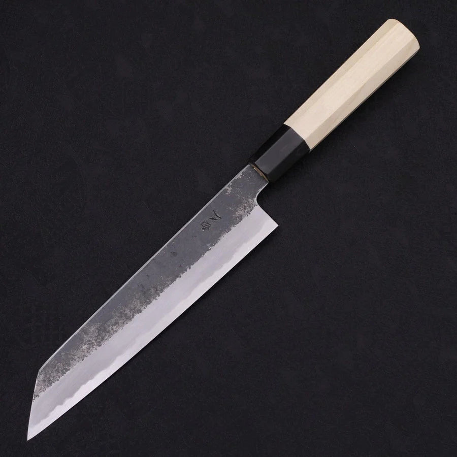 MUSASHI Kiritsuke Gyuto White steel #2 Kurouchi Buffalo Magnolia Handle 200mm (234-200)