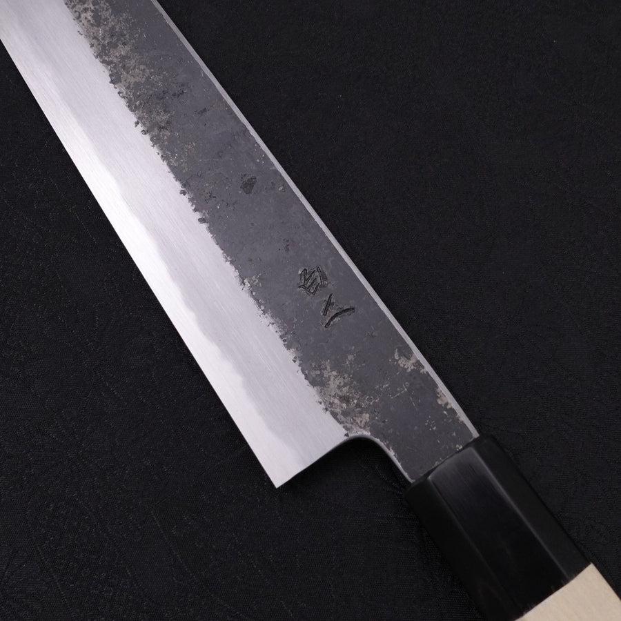 MUSASHI Kiritsuke Gyuto White steel #2 Kurouchi Buffalo Magnolia Handle 200mm (234-200)