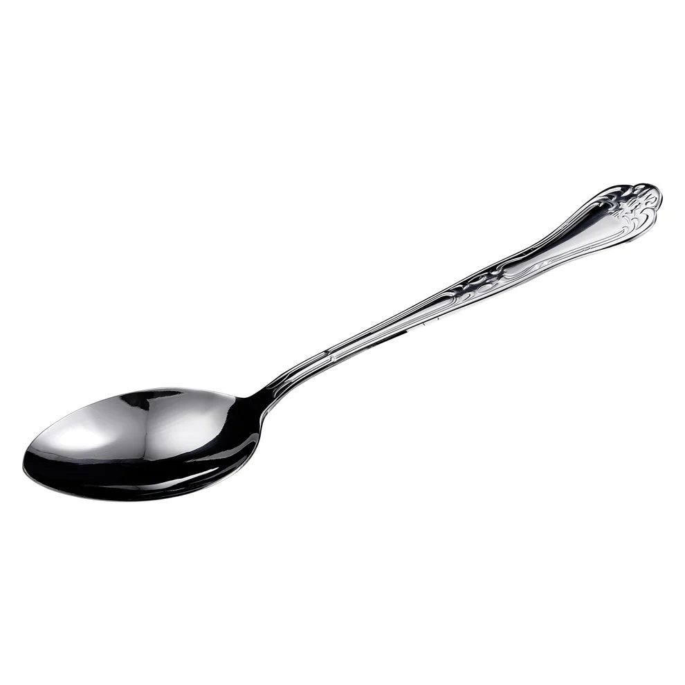 LE-11 - 11" Solid Spoon, Stainless Steel - Chefcoca