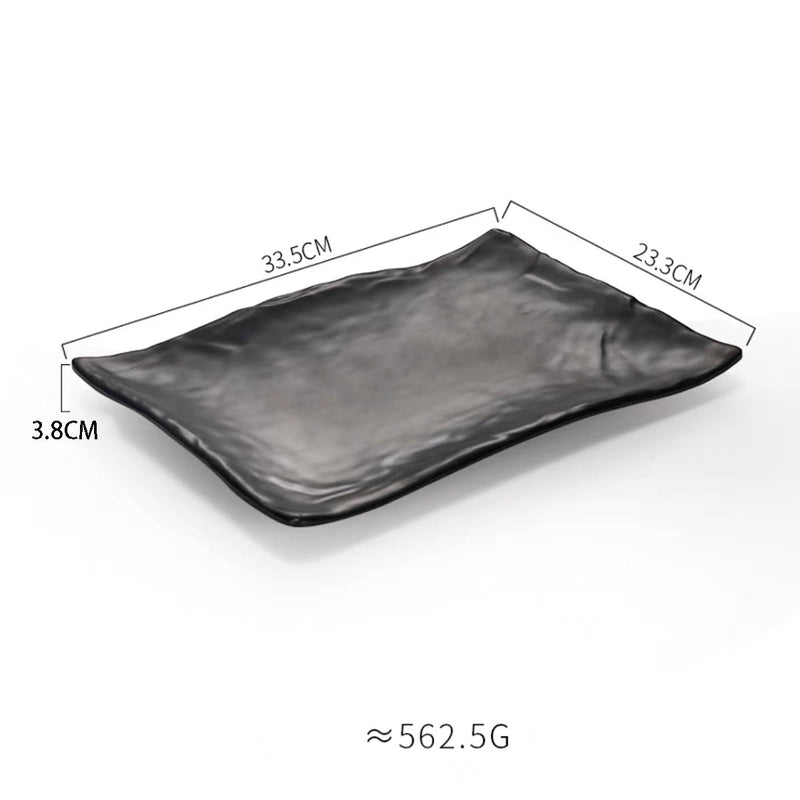 Wavy Stone Style Slab Melamine Plate （M415020B-M415022）