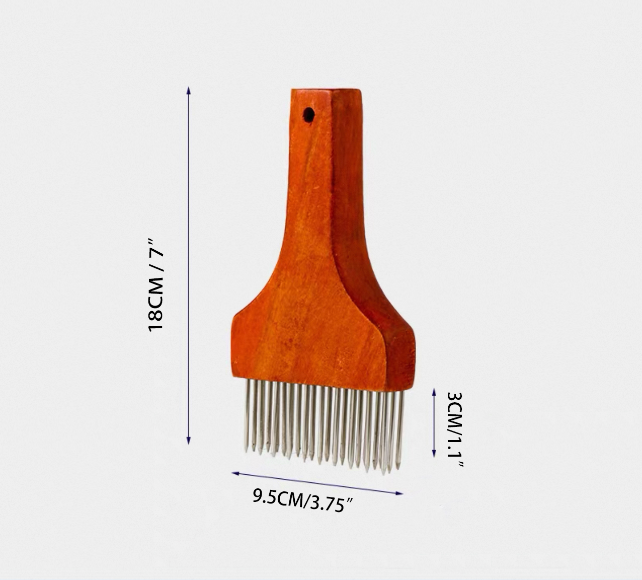 CHEFCO,MET-30,Red Wooden Handle Meat Tenderizer - Chefcoca