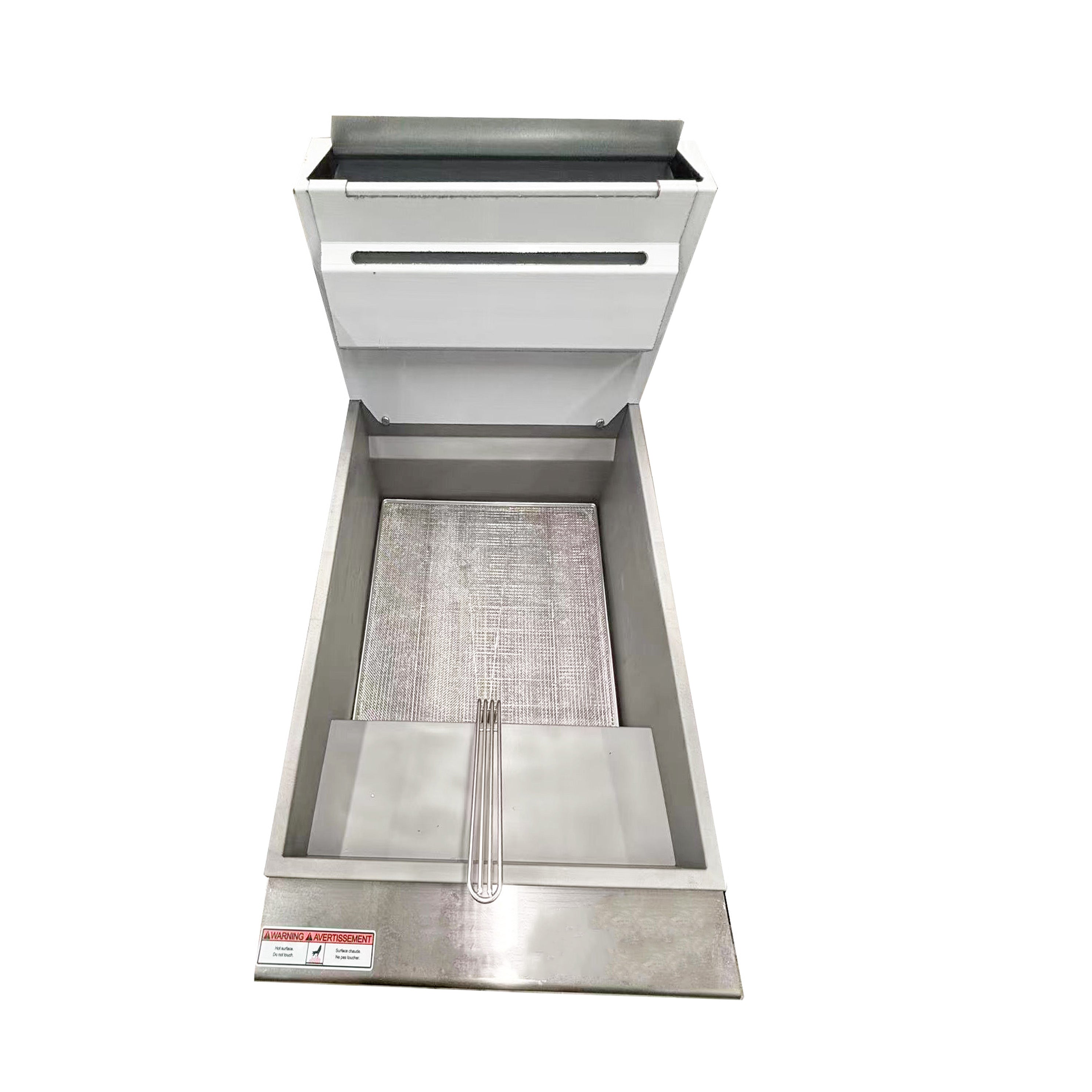 Stainless Steel Mesh Deep Fryer Filter/ Screen with handle, 14.5" x 11.6" - Chefcoca