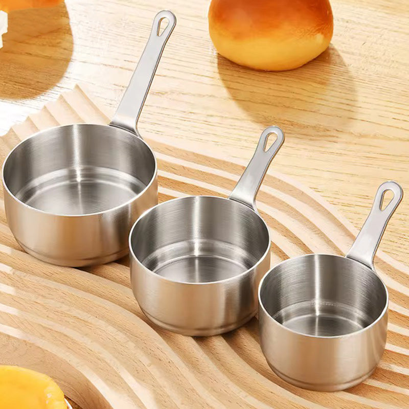 Mini Sauce Pan, stainless steel tiny sauce cup with handle, mini gadgets pan-Silver