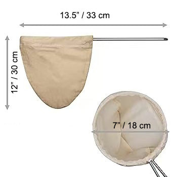 Filtre à thé en filet avec poignée en acier inoxydable