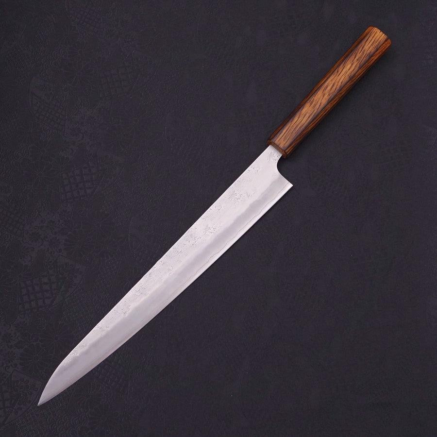 MUSASHI Sujihiki Silver Steel #3 Nashiji Sumi Urushi Handle 270mm (0982-270) - Chefcoca