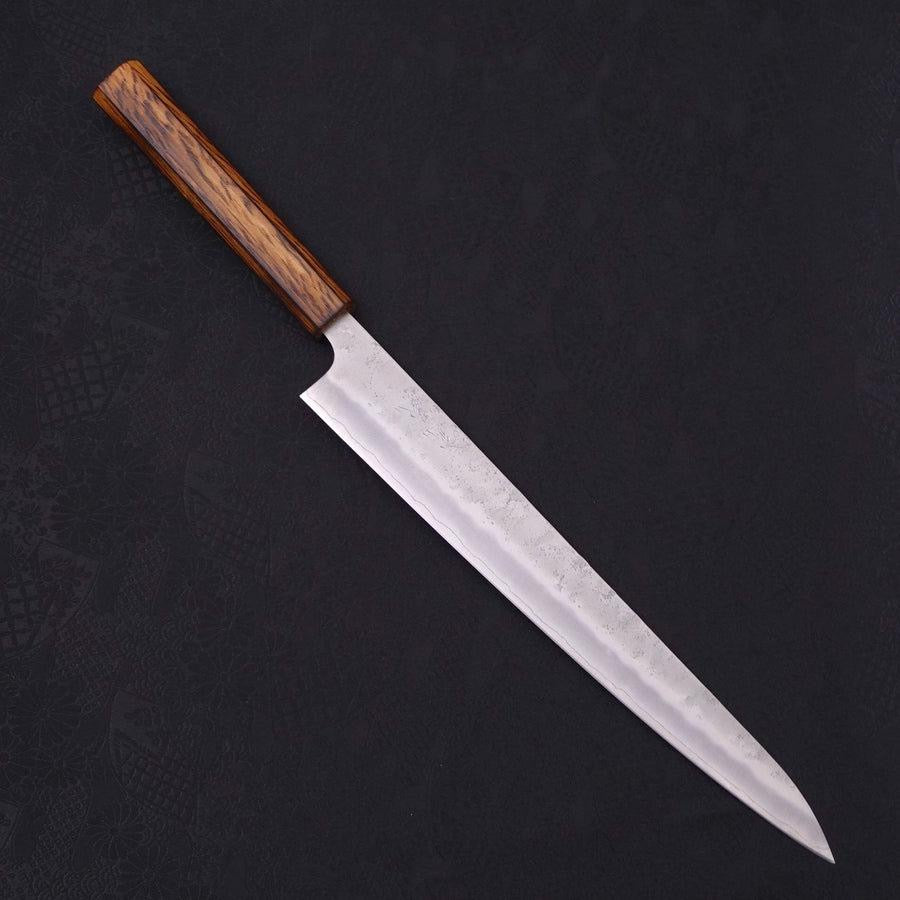 MUSASHI Sujihiki Silver Steel #3 Nashiji Sumi Urushi Handle 270mm (0982-270) - Chefcoca