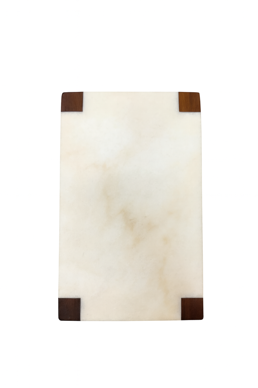 Chefco, Marble Serving Board with Wooden Corners | Rectangular Cheese & Charcuterie Board (ST-S4001)