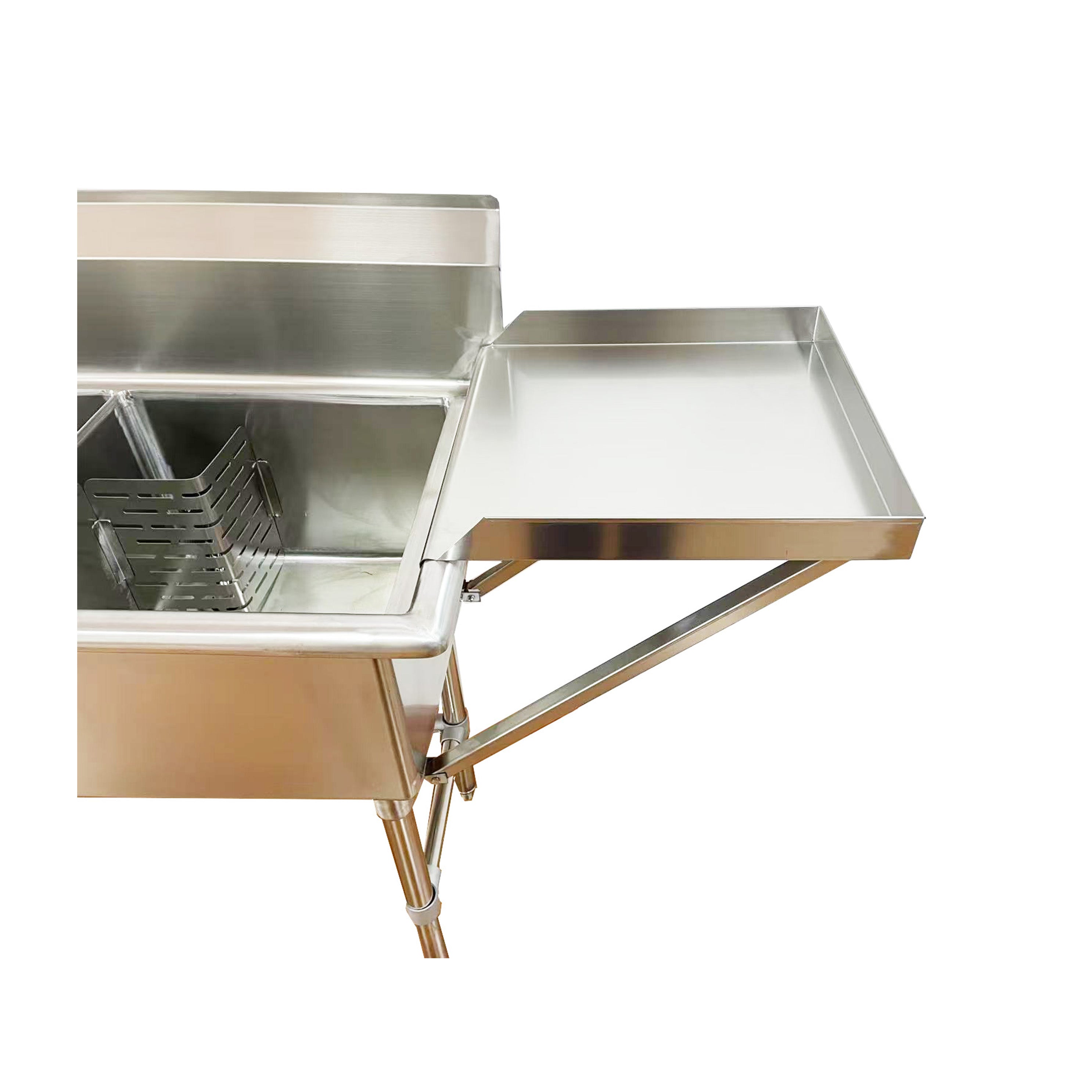 Metal 304, DD-1818-318, 18" x 18" 18-Gauge Stainless Steel Detachable Drainboard