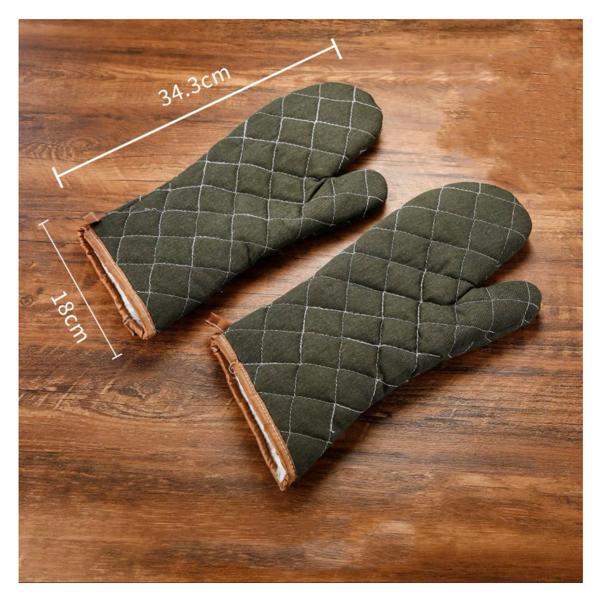 Flame Retardant Oven Mitts, 14" - Chefcoca