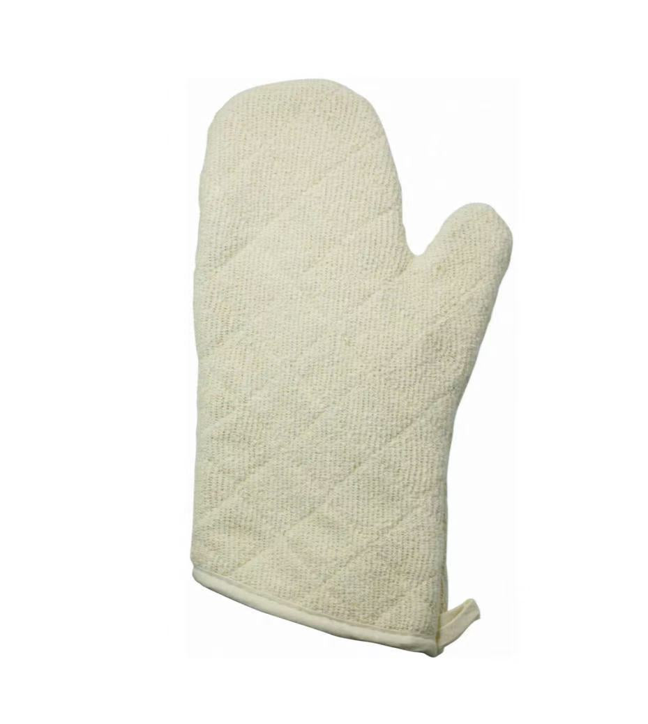 OMT-13-Oven Mitts, Terry Cloth, Silicone Lining - 13"