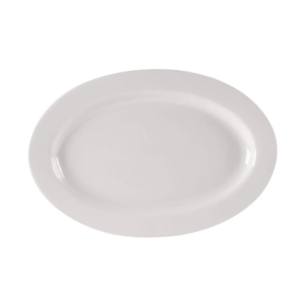 C86012, 12", White Oval Platter - Ceramic, White - Chefcoca