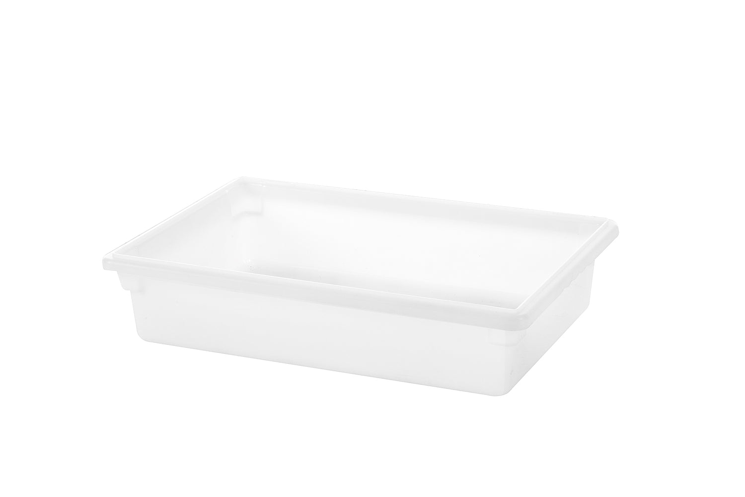 White Polypropylene Food Storage Box, 9 Gallon/33L, 18"x26"x6"H (P-069P)