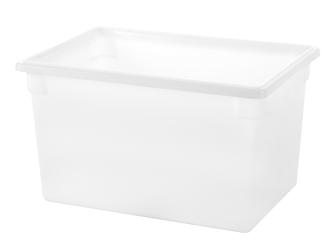 White Polypropylene Food Storage Box, 17 Gallon/54L, 18"x26"x12.5"H (P-071P)