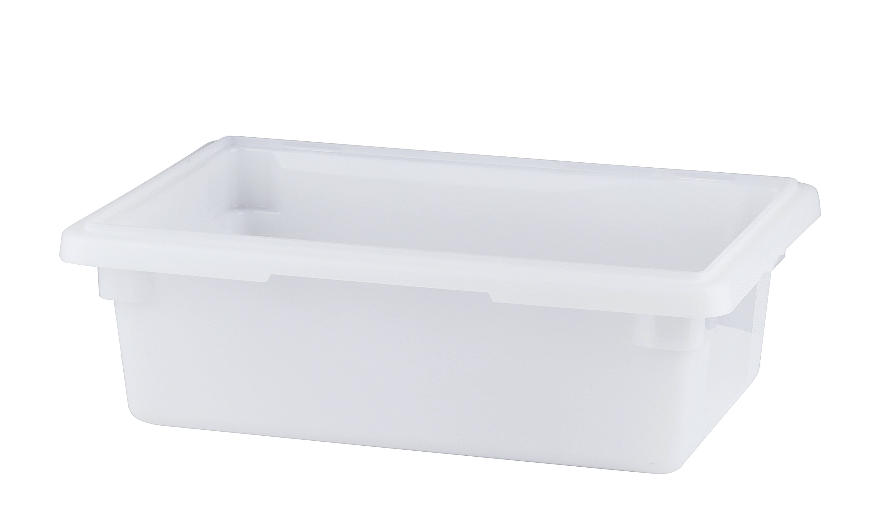 White Polypropylene Food Storage Box, 5 Gallon/19L, 18"x26"x3.5H (P-073P)