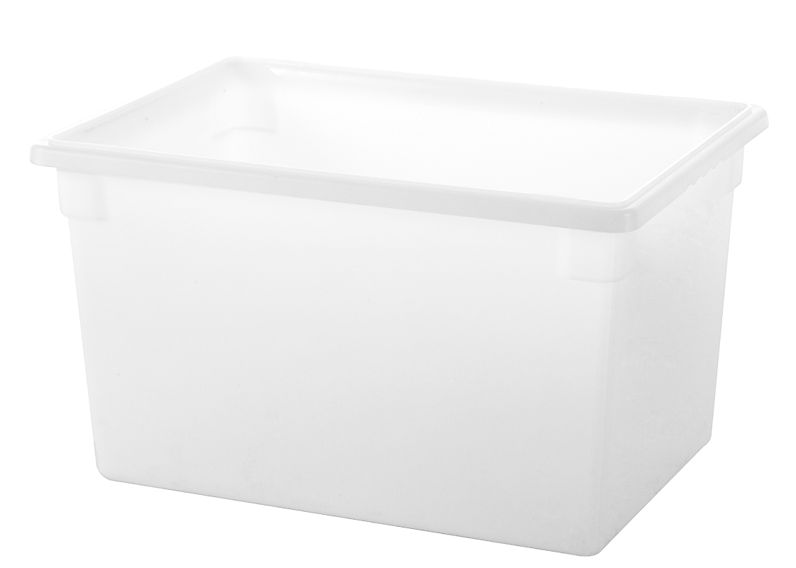 White Polypropylene Food Storage Box, 22 Gallon/83L, 18"x26"x15"H (P-074P)