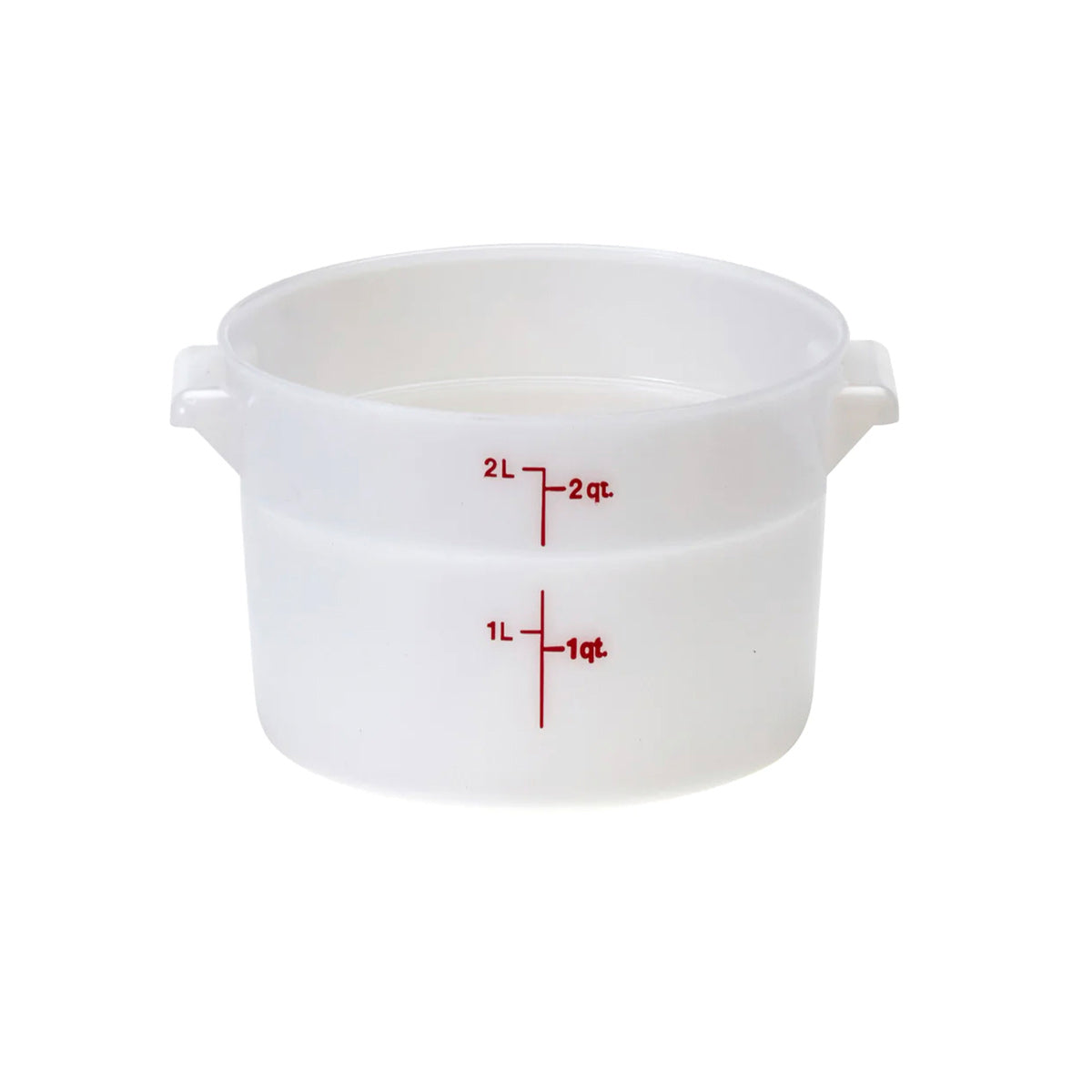 White Polypropylene Round Food Storage Container (1-22 Quarts), Lids Sold Separately