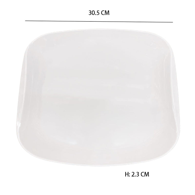 Square White Melamine Plate (P12812)