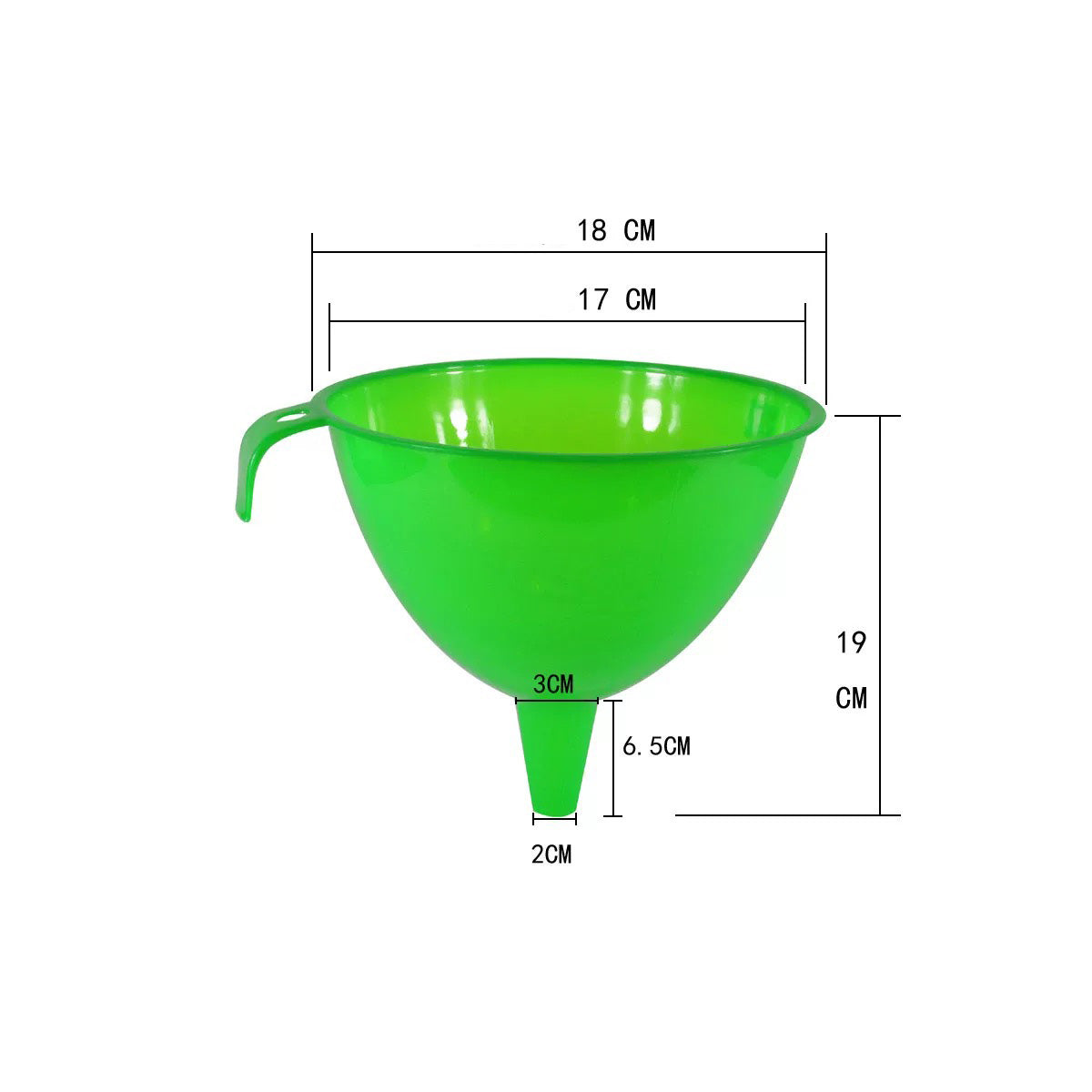 Plastic Funnel (Assorted Colours), PF-4 - Chefcoca