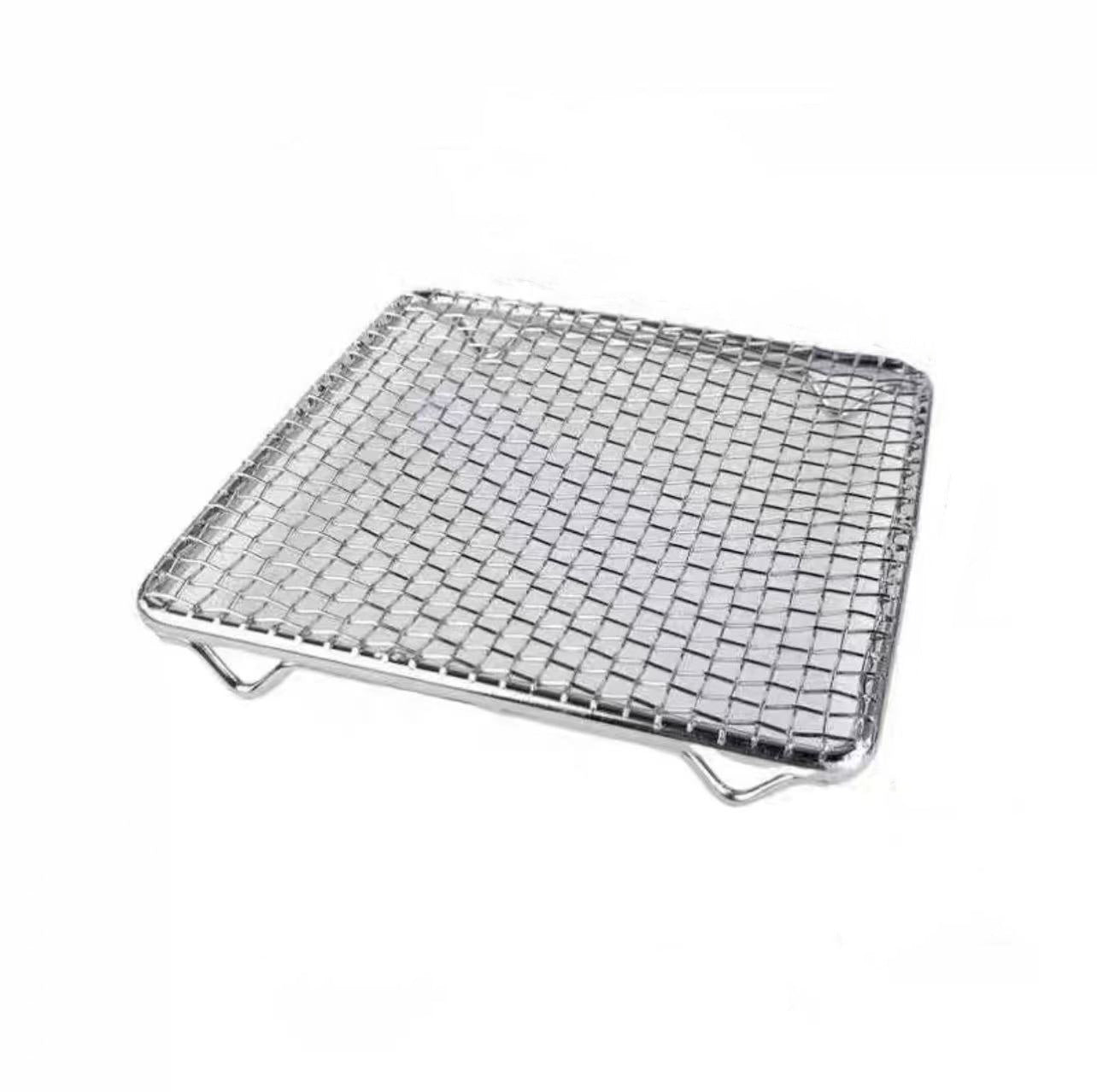 Grille de refroidissement/grille de casserole en demi-lune chromée pour table à vapeur (8" x 4")