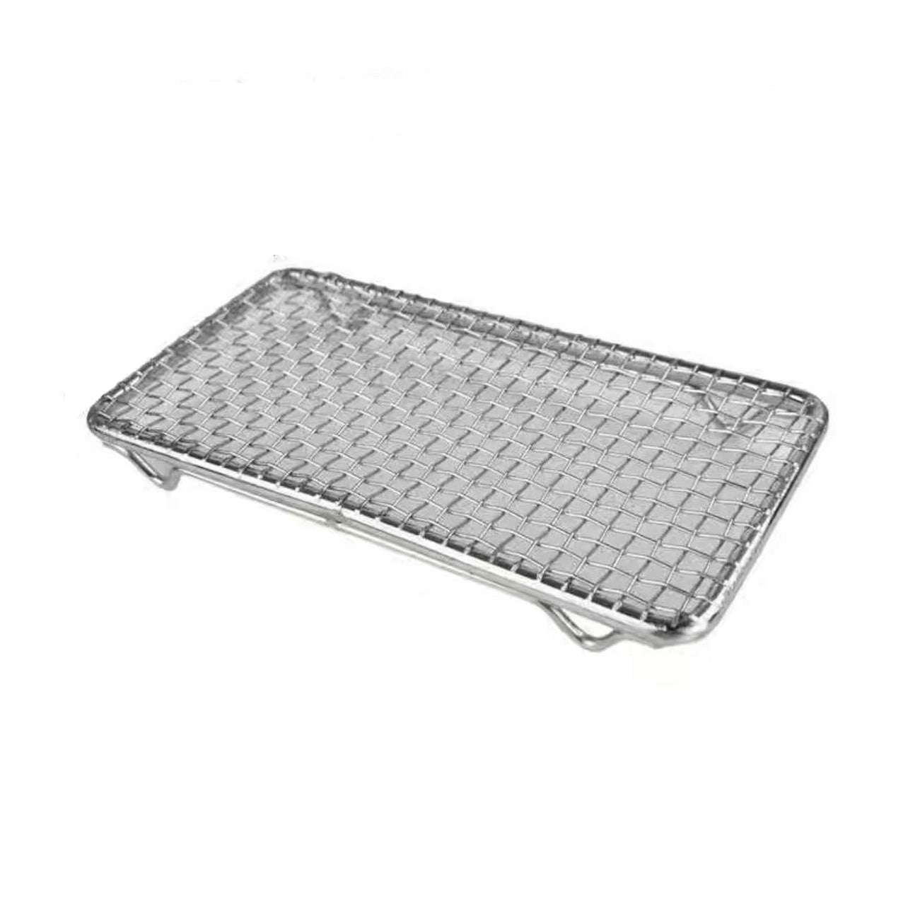 Grille de refroidissement/grille de casserole en demi-lune chromée pour table à vapeur (8" x 4")