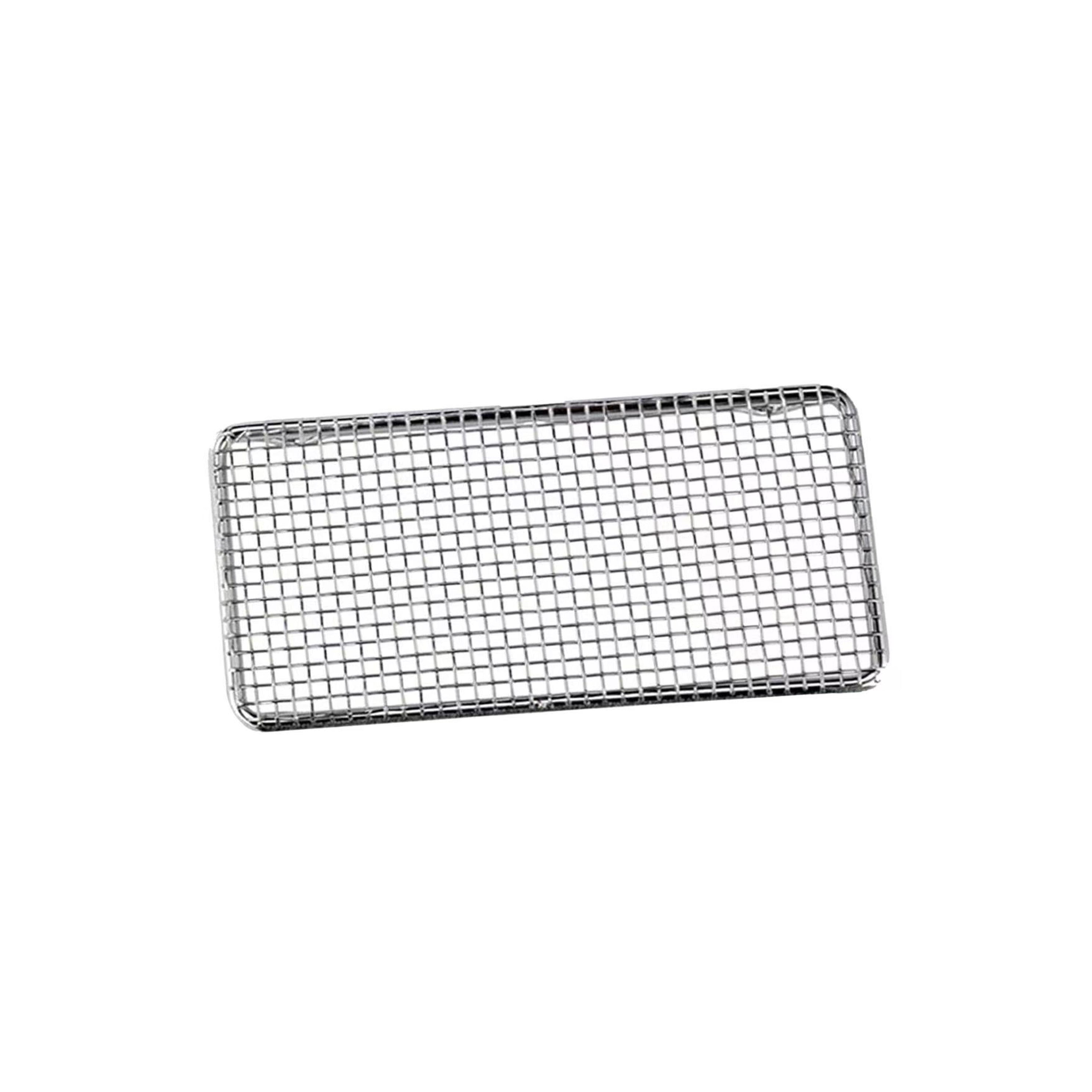 Grille de refroidissement/grille de casserole en demi-lune chromée pour table à vapeur (8" x 4")
