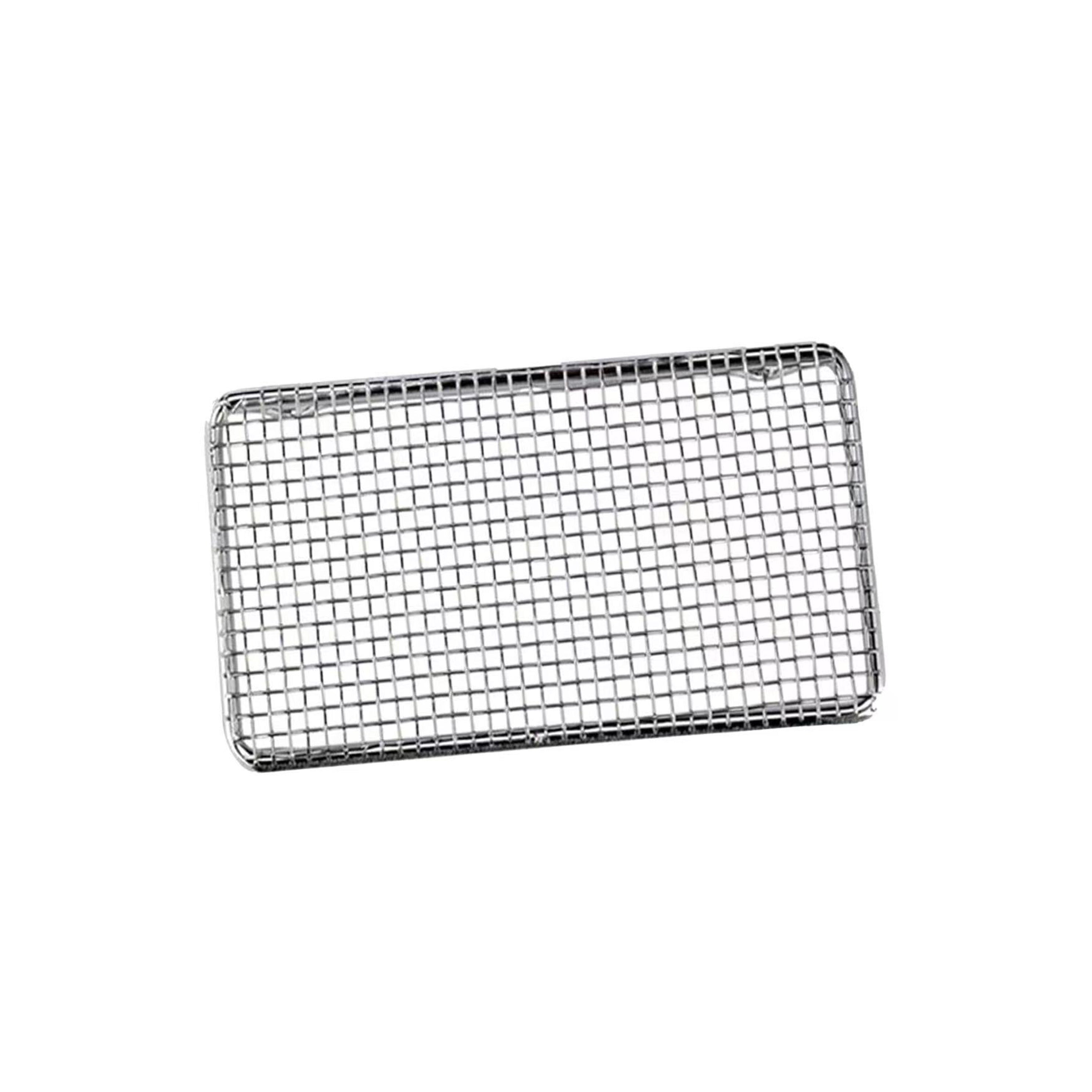 Grille de refroidissement/grille de casserole en demi-lune chromée pour table à vapeur (8" x 4")