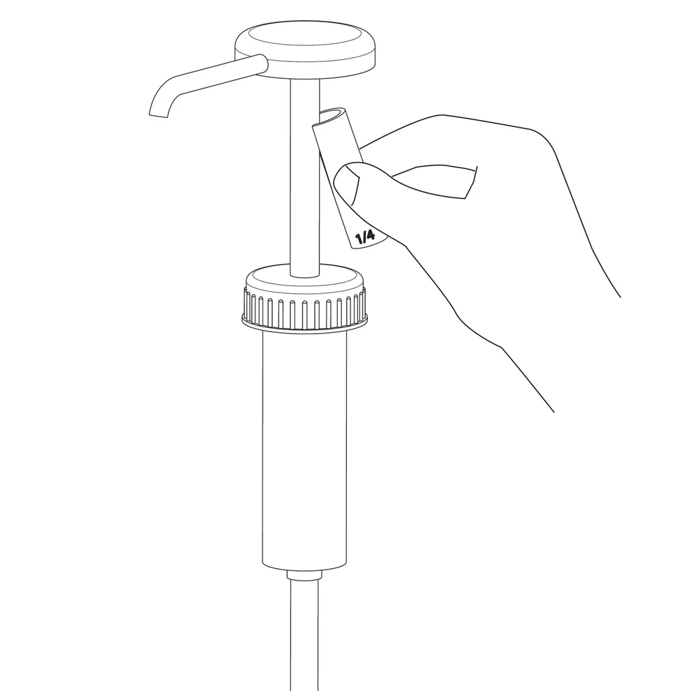 PKT-1 -Pump Dispenser w/3 Capacity Restrictors for 1-Gal Jug, 17"L O.A, 1-1/2" Dia Cap - Chefcoca