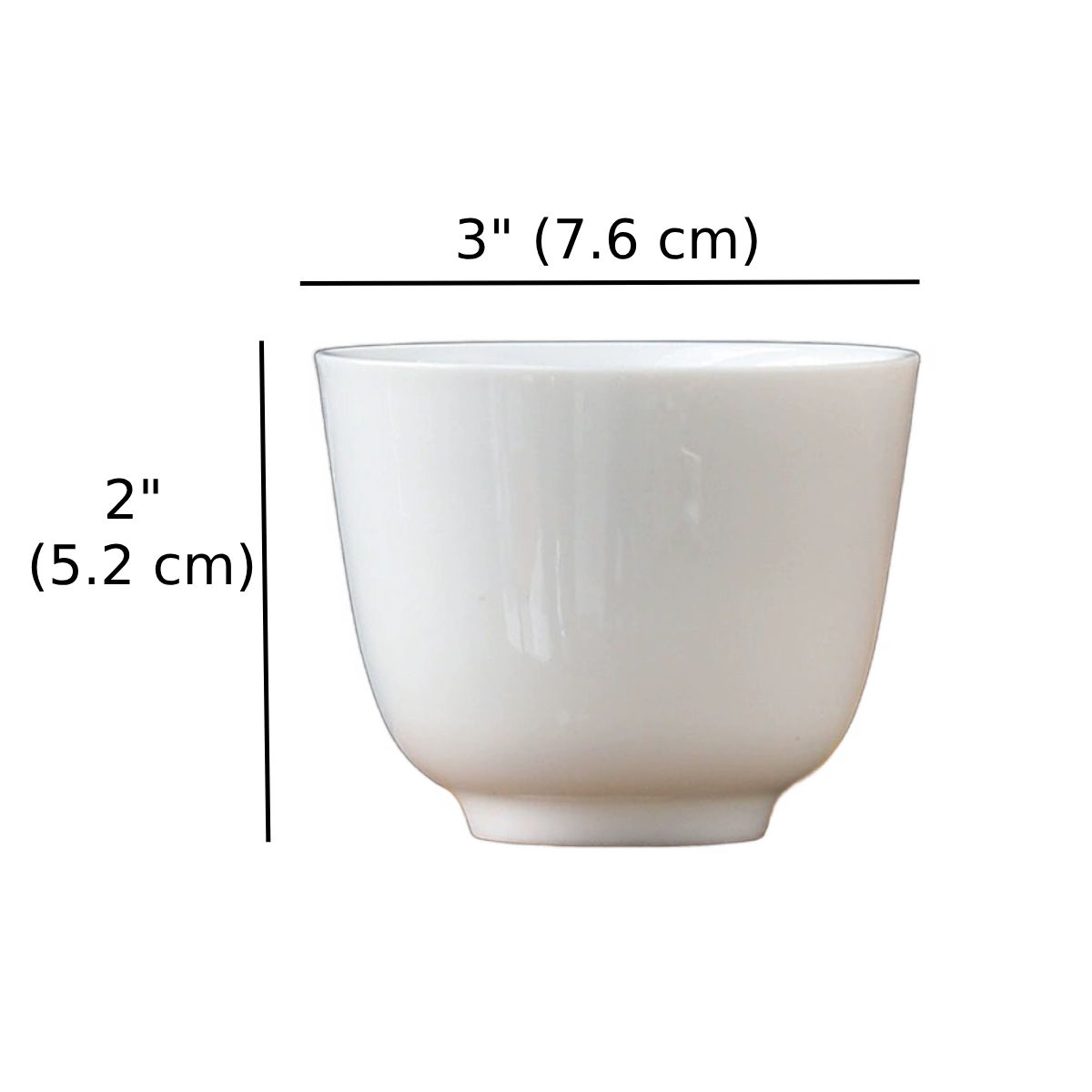 3" White Ceramic Tea Cup ( PT02)