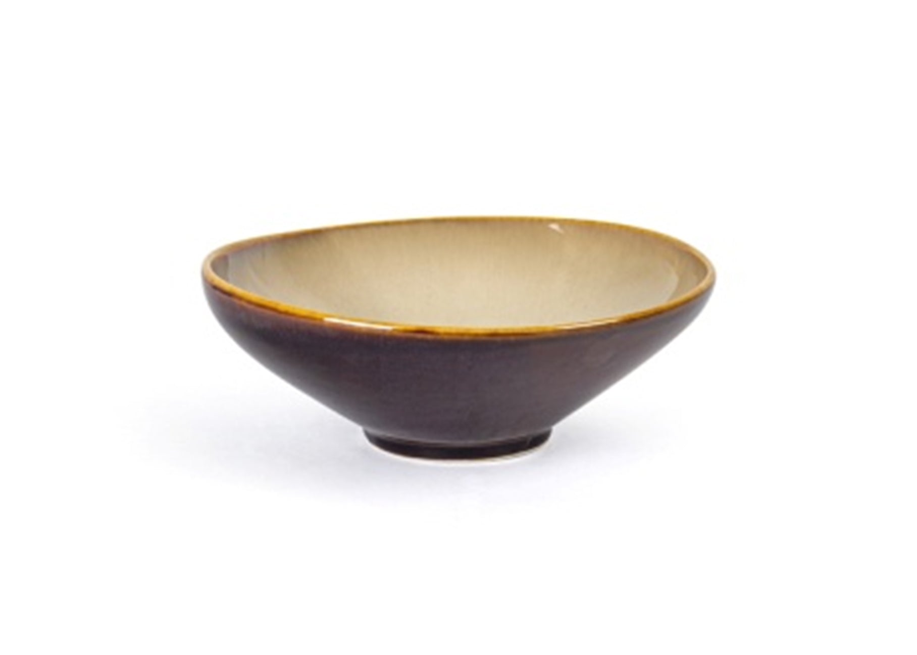 (PTC00620)  8 1/2"  Ceramic Brown kiln Round Bowl