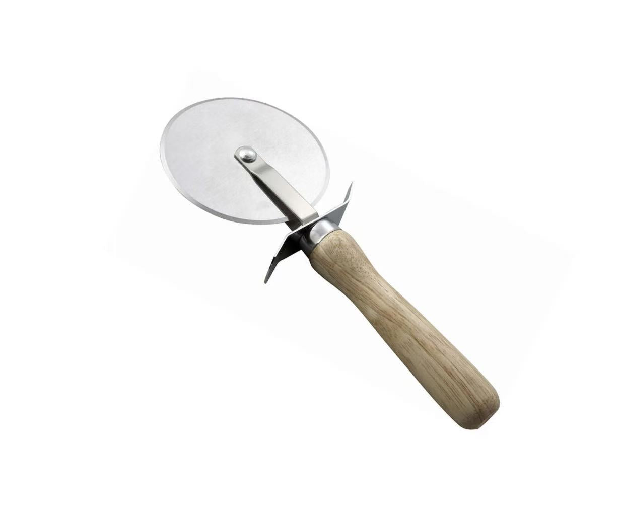 PWC-4-Rotary 4" Diameter Pizza Cutter with Wooden Handle