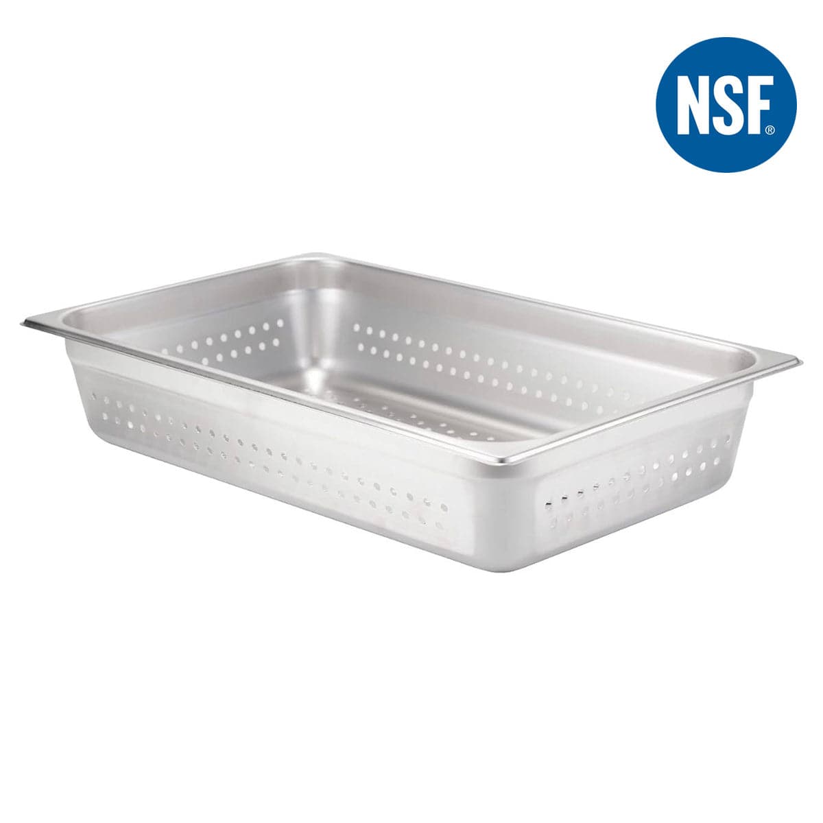 4" Deep Anti-Jam Perforated Stainless Steel Steam Table, Full Size - Chefcoca
