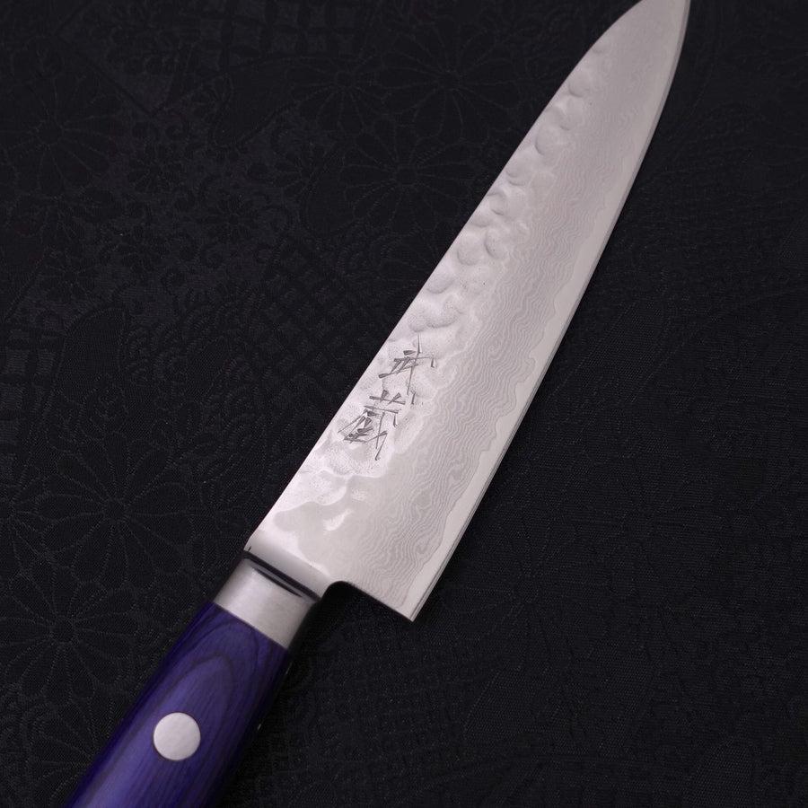 MUSASHI VG-10 Tsuchime Damascus Western-Blue Handle 135mm (148-135) - Chefcoca