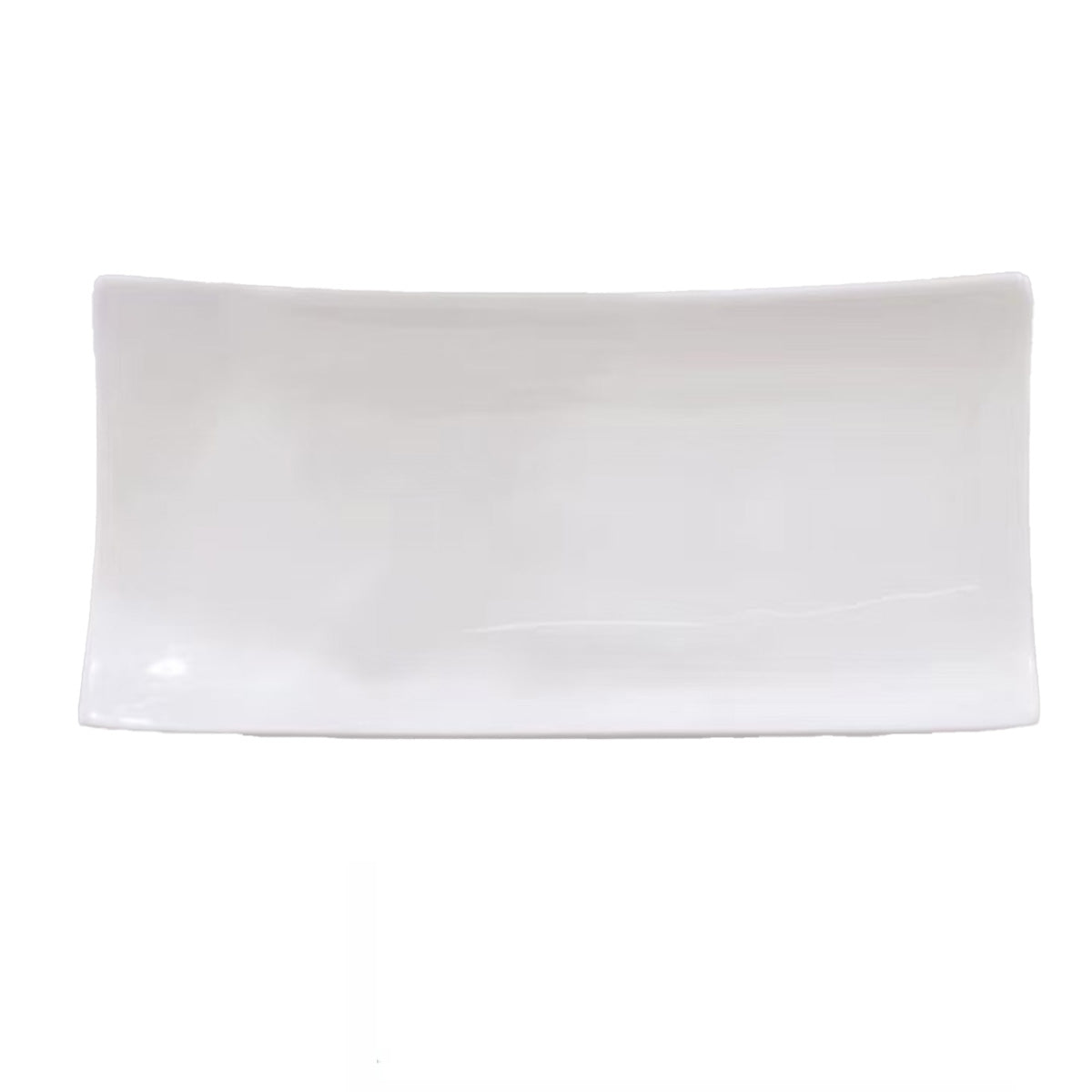 C710-103N, 10-1/2" x 4" Rectangular Platter - Ceramic, White - Chefcoca