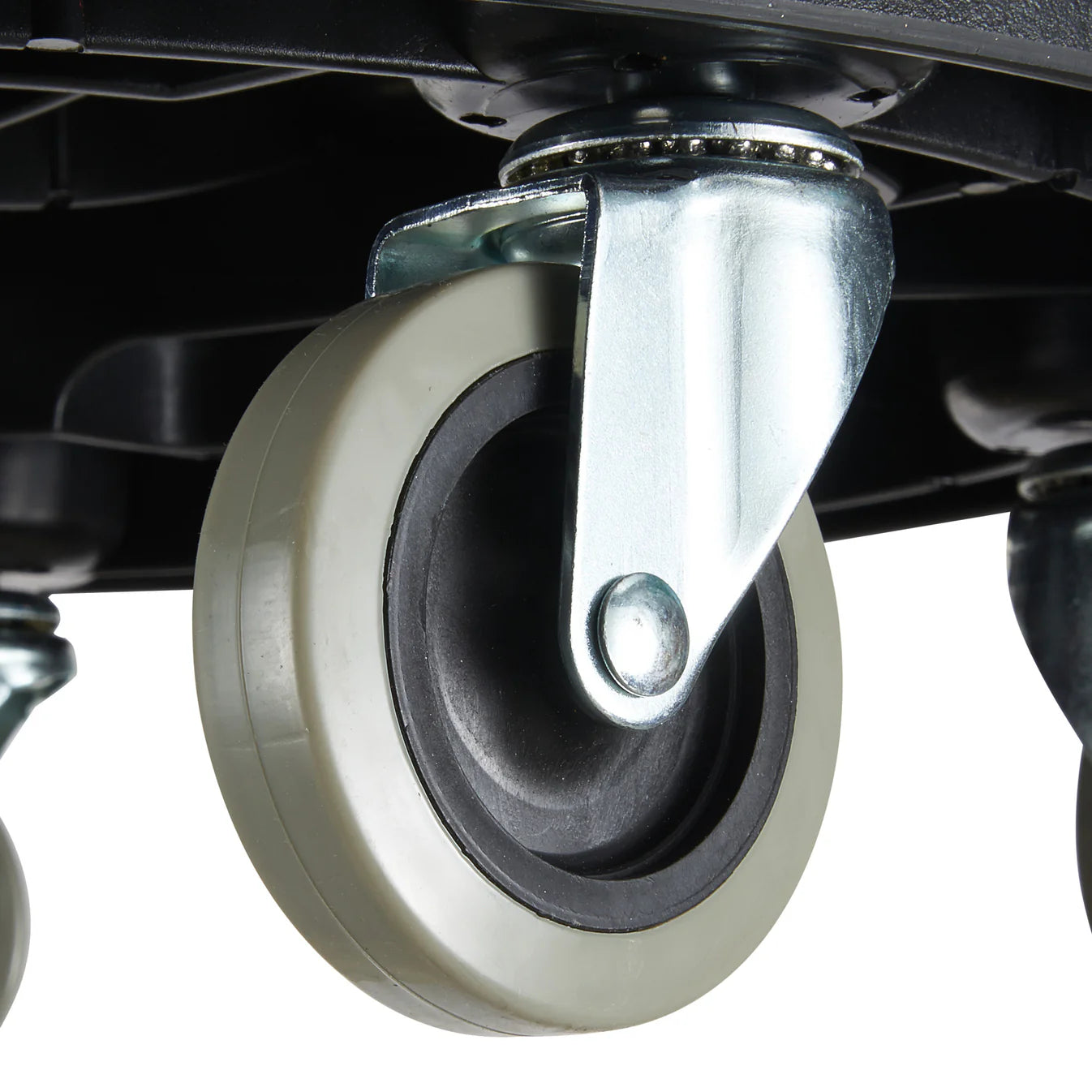 Round Trash Can Dolly, 18", Black Dolly with 5 Casters - Chefcoca